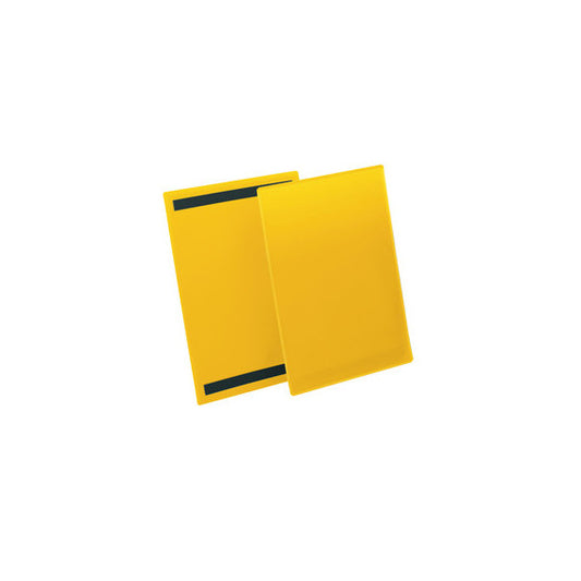 Buste identificative - con bande magnetiche - A4 verticale - giallo - Durable - conf.50 pezzi
