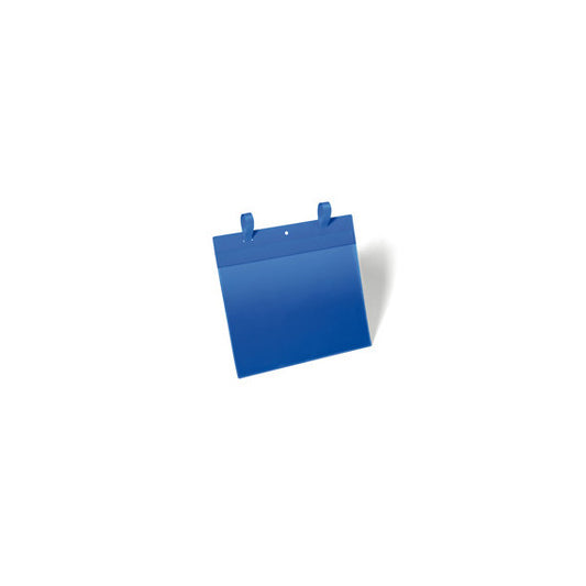 Buste identificative - con fascette di aggancio - A4 orizzontale - blu - Durable - conf. 50 pezzi