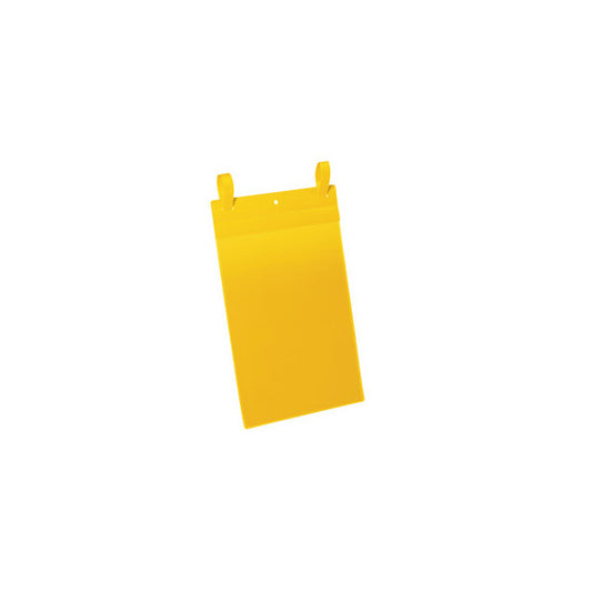Buste identificative - con fascette di aggancio - A4 verticale - giallo - Durable - conf. 50 pezzi