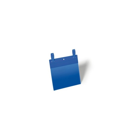 Buste identificative - con fascette di aggancio - A5 orizzontale - blu - Durable - conf. 50 pezzi