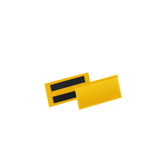 Buste identificative magnetiche - 100 x 38 mm - giallo - Durable - conf. 50 pezzi
