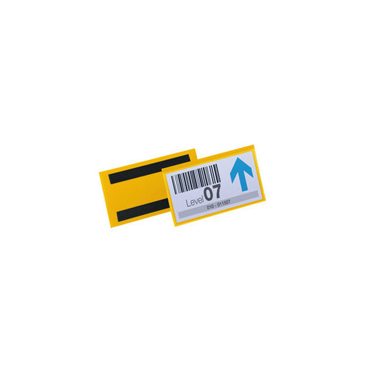 Buste identificative magnetiche - 150 x 67 mm - giallo - conf. 50 pezzi