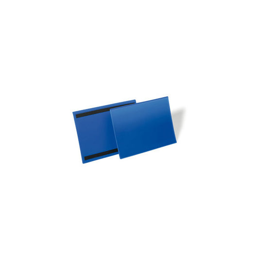 Buste identificative magnetiche - A4 orizzontale - blu - Durable - conf. 50 pezzi