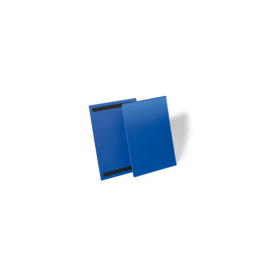 Buste identificative magnetiche - A4 verticale - blu - Durable - conf. 50 pezzi