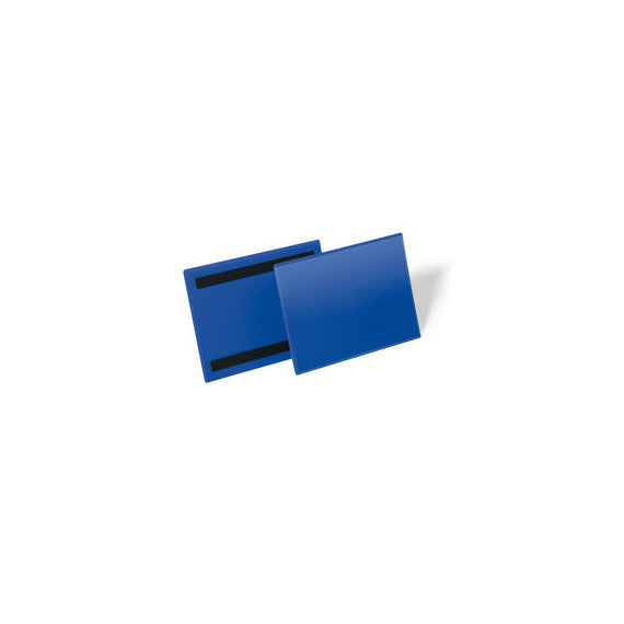 Buste identificative magnetiche - A5 orizzontale - blu - Durable - conf. 50 pezzi