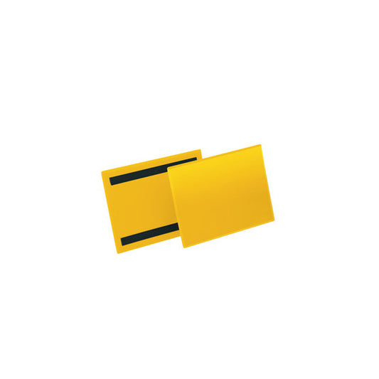 Buste identificative magnetiche - A5 orizzontale - giallo - Durable - conf. 50 pezzi