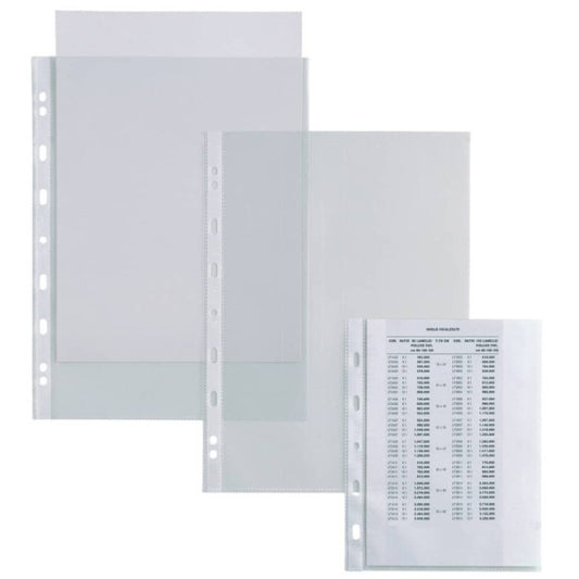 Buste in PP buccia Sei Rota Atla 150 - trasparente 21x29,7 cm - confezione 50 pezzi - alto spessore - 662116