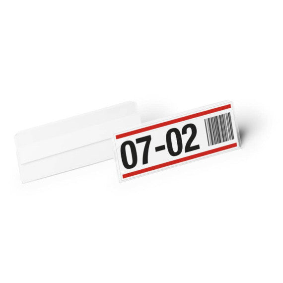 Buste per identificazione Durable Hard Cover con bande magnetiche 100x38 mm in conf. 10 pz - 1195-19