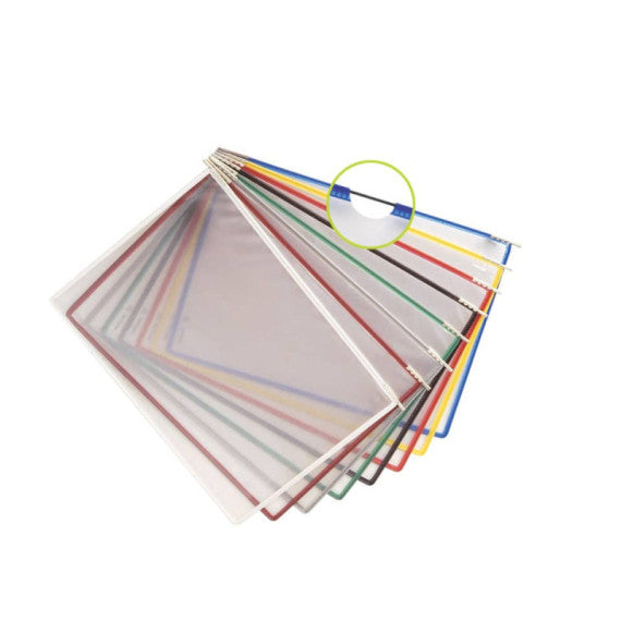 Buste per leggio Tarifold® T-Technic A4 assortiti - PVC bordo rinforzato Conf. 10 pezzi - B114009