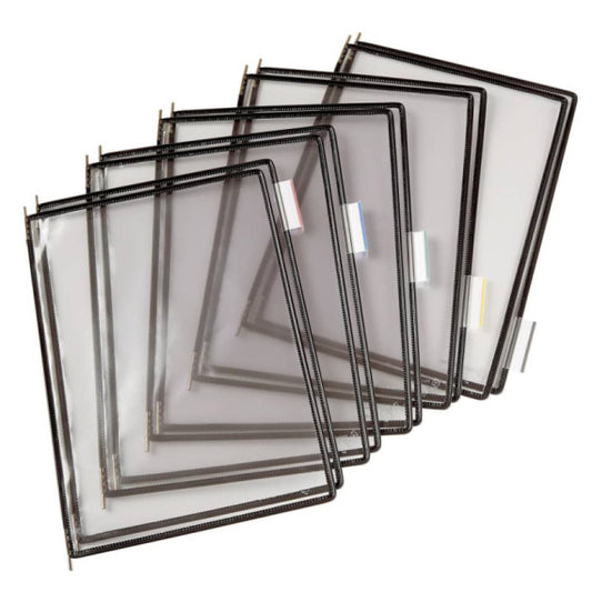 Buste per leggio Tarifold® T-Technic A4 nero - PVC bordo rinforzato Conf. 10 pezzi - B114007