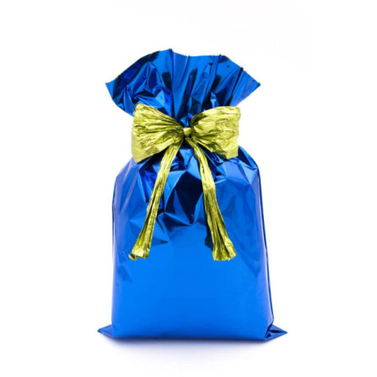 Buste regalo metallizzate Italpak - formato 50x70 cm - conf. 25 pz blu X007006507000