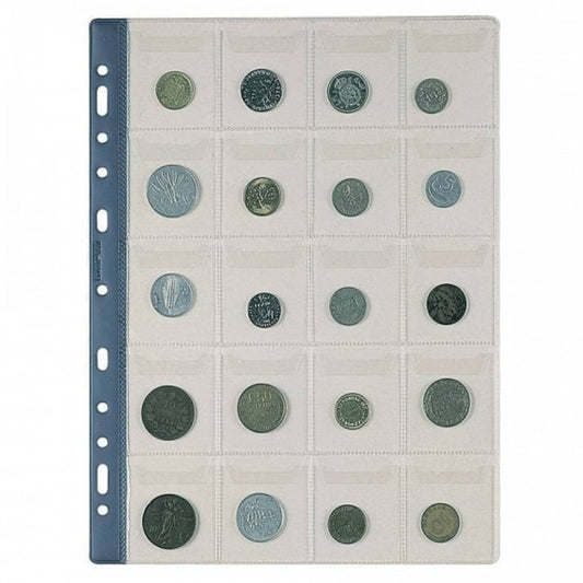 Buste trasp. a foratura universale FAVORIT Porta monete top formato tasca 5x5,5 cm  conf. da 10 - 100500066