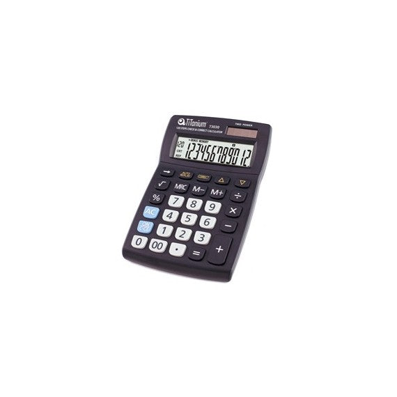 Calcolatrice da tavolo - 73030 - 12 cifre - nero - Titanium