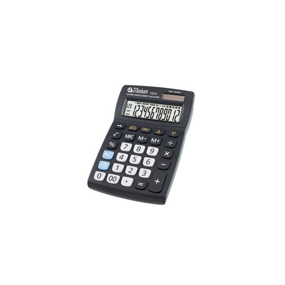 Calcolatrice da tavolo - 73032 - 12 cifre - nero - Titanium