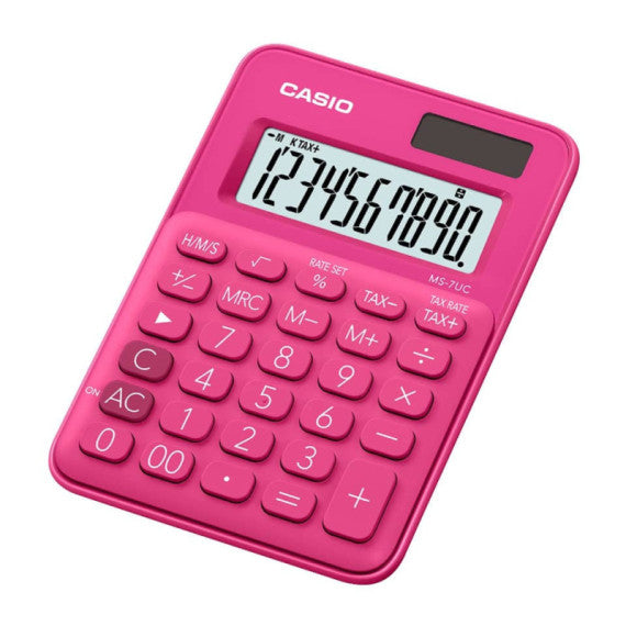 Calcolatrice da tavolo Casio 10 cifre fucsia MS-7UC-RD