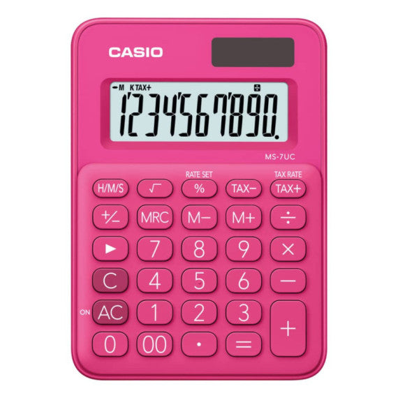 Calcolatrice da tavolo Casio 10 cifre fucsia MS-7UC-RD