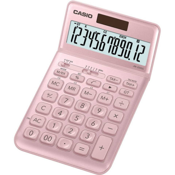 Calcolatrice da tavolo CASIO solare o batteria - 12 cifre - Rosa MS-20UC-PK-W-UC