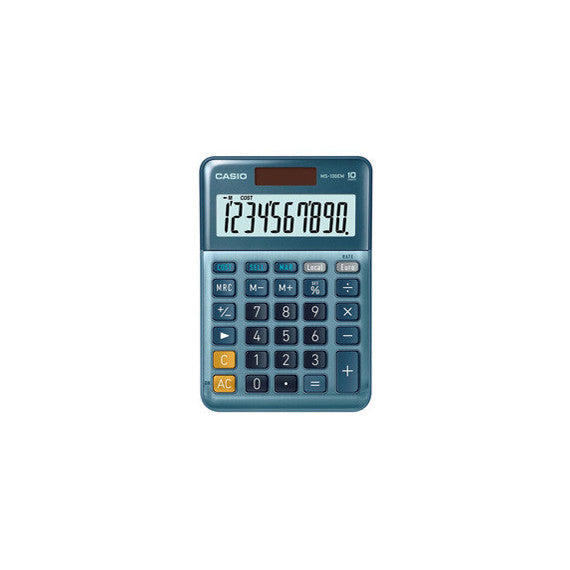 Calcolatrice da tavolo MS-100EM - 10 cifre - blu - Casio