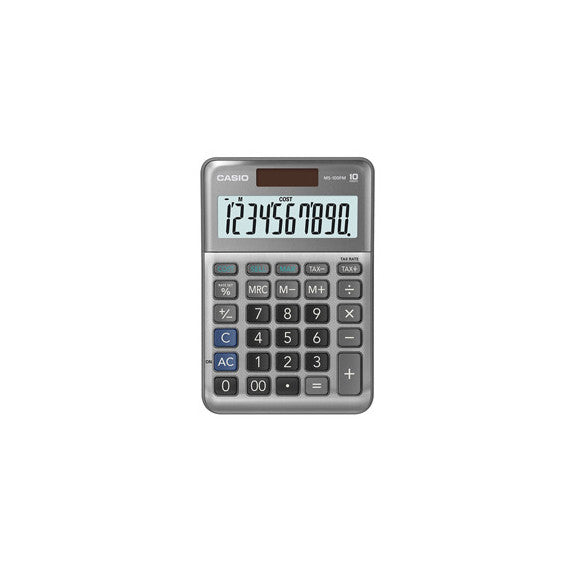 Calcolatrice da tavolo MS-100FM - 10 cifre - big display - grigio - Casio