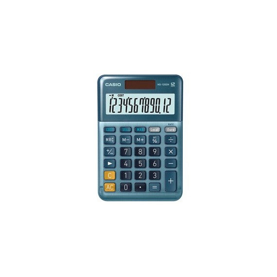 Calcolatrice da tavolo MS-120EM - 12 cifre - blu - Casio