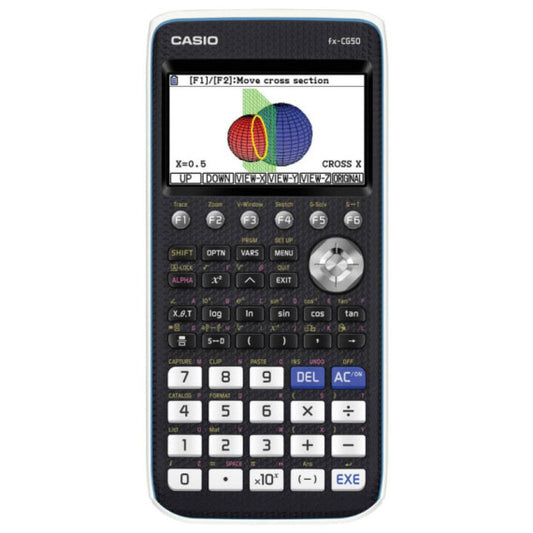 Calcolatrice grafica Casio nera senza CAS con oltre 65.000 colori Ammessa alla Maturità  - FX-CG50-W-EH