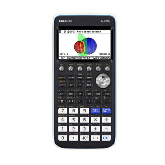 Calcolatrice grafica Casio nera senza CAS con oltre 65.000 colori Ammessa alla Maturità  - FX-CG50-W-EH