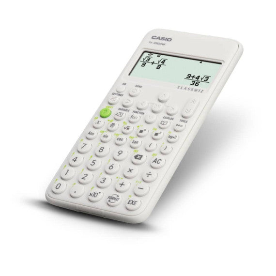 Calcolatrice scientifica CASIO ClassWiz con 274 funzioni ammessa alla maturità - bianco - FX-350CW