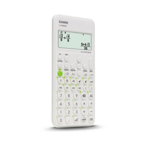Calcolatrice scientifica CASIO ClassWiz con 274 funzioni ammessa alla maturità - bianco - FX-350CW