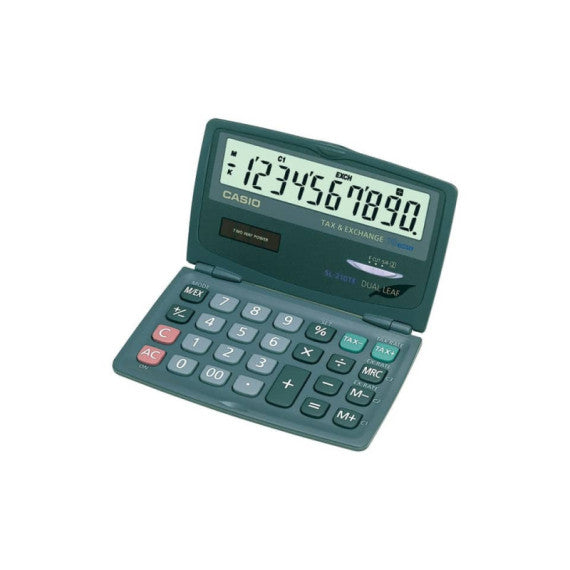 Calcolatrice tascabile CASIO 10 cifre - solare e batteria Blu Scuro - SL-210TE-WA-EC