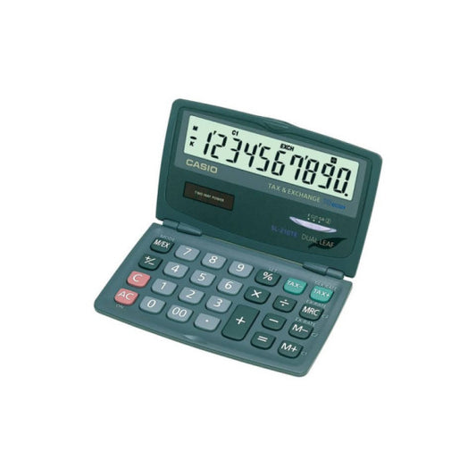 Calcolatrice tascabile CASIO 10 cifre - solare e batteria Blu Scuro - SL-210TE-WA-EC