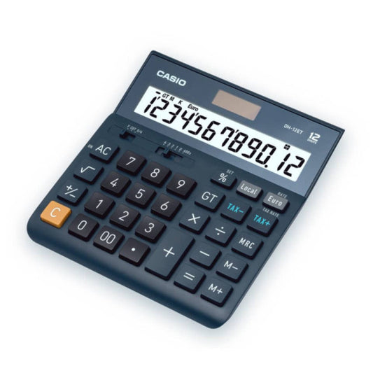 Calcolatrici da tavolo CASIO Extra Big LC display - solare e batteria Blu Scuro DH-12ET-W-EP