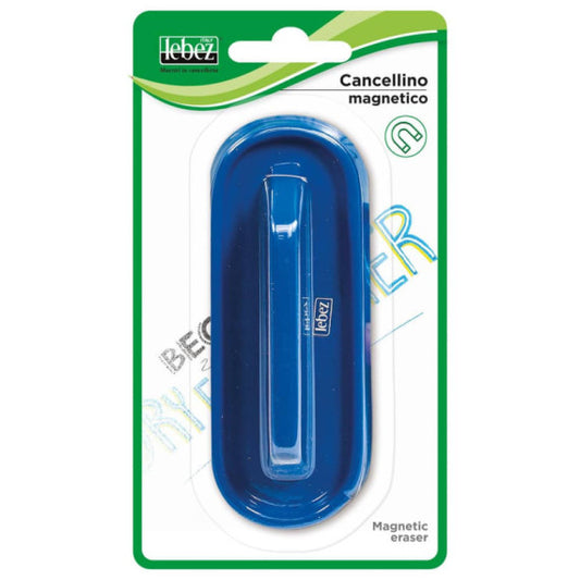 Cancellino magnetico in blister Lebez 12x2,5x4 cm - colore blu - 983