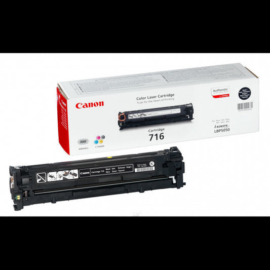 CANON 716 NERO 1980B002 TONER ORIGINALE PER CANON LBP 5050,MF8030,MF8040,MF8050,MF8080 CAPACITA' 2.300 PAGINE