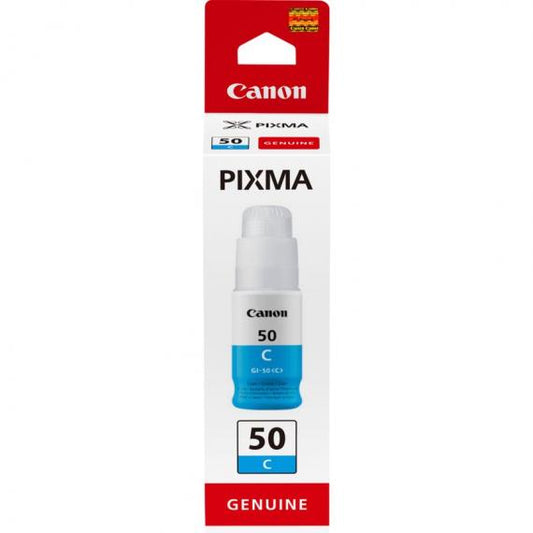 CANON GI-50C CIANO 3403C001 ORIGINALE FLACONE DI INCHIOSTRO PER PIXMA G6050,G5050,GM2050,G7050,GM4040,GM4050 7.700 PAGINE