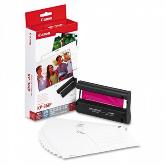CANON KP-36IP ORIGINALE CARTUCCIA COLORE + CARTA FOTO 36PZ 10X15 7737A001 PER CANON SELPHY CP 100,200,300,1200,1200 KP36IP