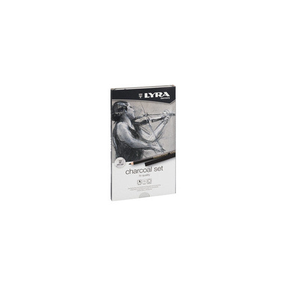 Carboncini in matita e stick di qualità Rembrandt Charcoal Set - Lyra - astuccio metallo