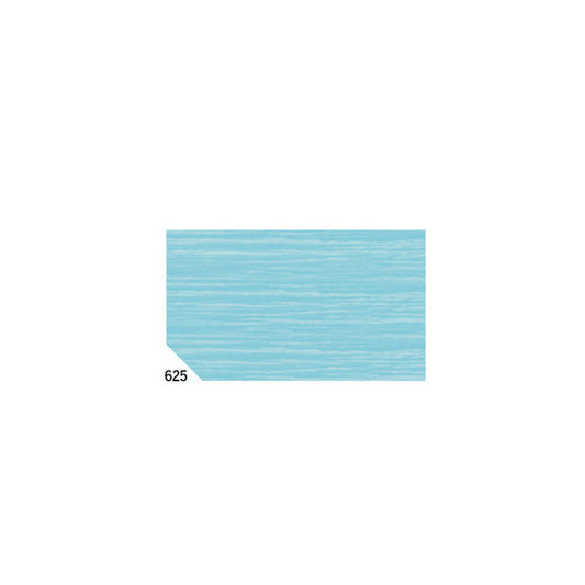Carta crespa - 50 x 250 cm - 48 gr/m² - azzurro 625 - Rex Sadoch - conf.10 rotoli