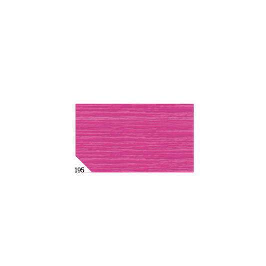 Carta crespa - 50 x 250 cm - 48 gr/m² - fucsia 195 - Rex Sadoch - conf. 10 rotoli