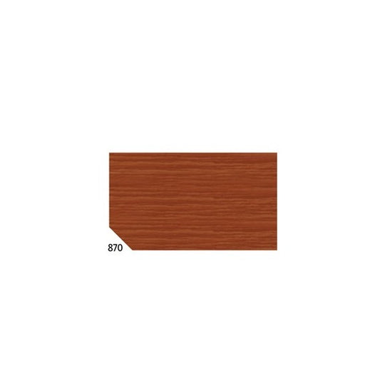 Carta crespa - 50 x 250 cm - 48 gr/m² - marrone 870 - Rex Sadoch - conf.10 rotoli