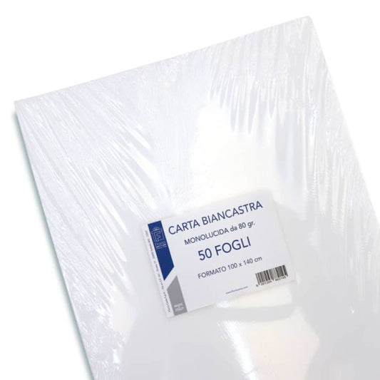 Carta da pacco Florio Carta ripiegata 100x140 cm - bianco - conf. 50 pz - 2145
