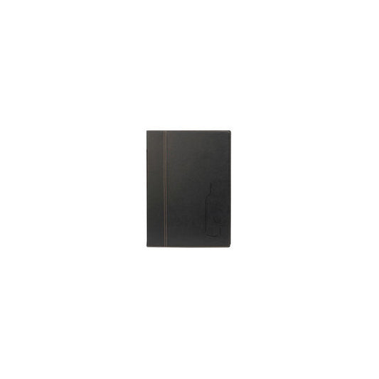 Carta dei vini Trendy - 1 inserto doppio incluso - A4 - 24 x 34 cm - nero - Securit