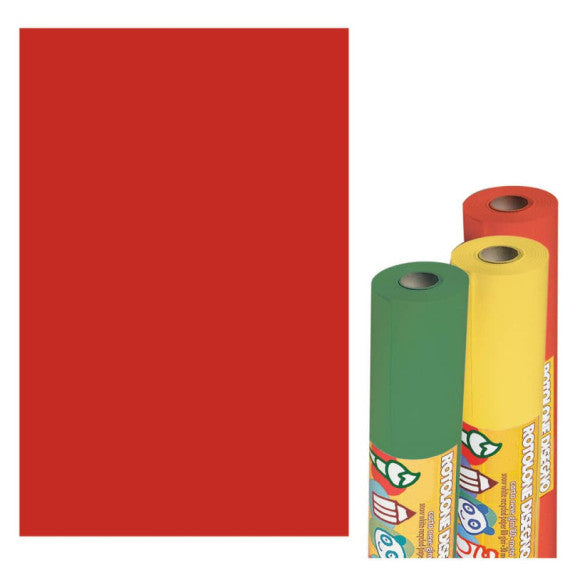 Carta fondali CWR in rotolo 15 m x 71 cm rosso 05743