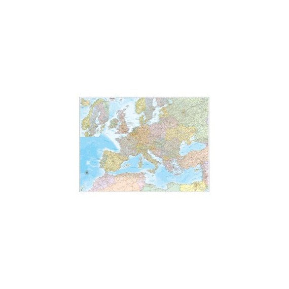 Carta geografica Europa amministrativa e stradale - murale - 132 x 99 cm - Belletti