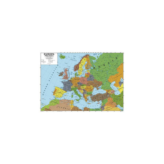 Carta geografica plastificata - 100x140 cm CWR europa 06991