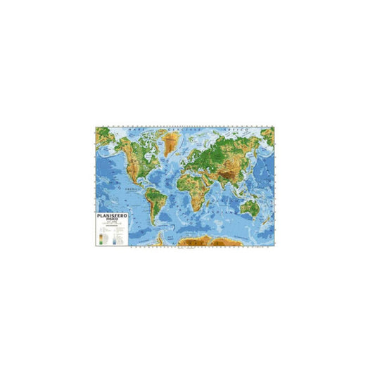 Carta geografica plastificata - 100x140 cm CWR planisfero 06997