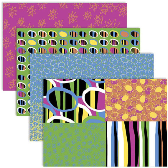 Carta per decoupage Creativ Company 25x35 cm 4x2 ff colori vivaci 254820