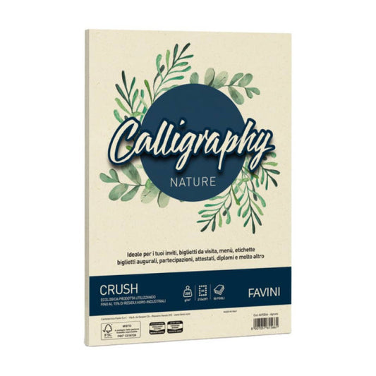 Carta pergamena Favini Calligraphy Crush 200 g/m² A4 conf. da 50 fogli fantasia agrumi - A69Q564