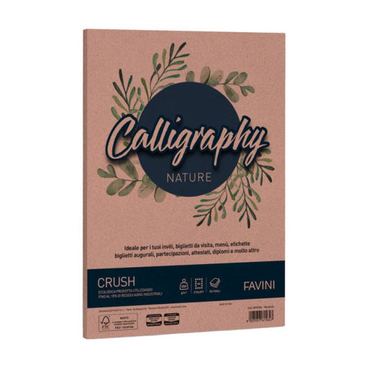 Carta pergamena Favini Calligraphy Crush 250 g/m² A4 conf. da 50 fogli fantasia  mandorla - A69C564