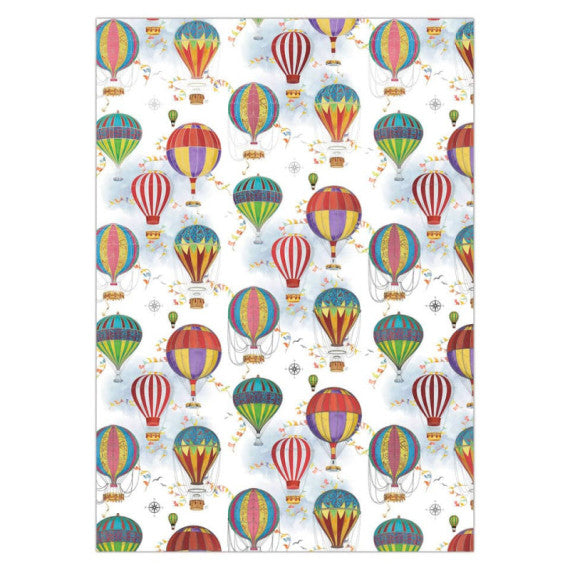 Carta regalo Biembi Premium Mongolfiere a fogli estesi 70x100 cm in conf. da 5 - BCVDKTC37