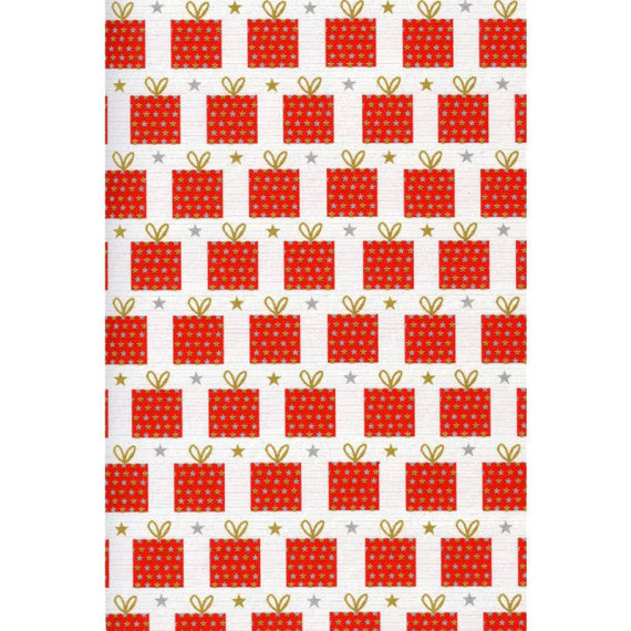 Carta regalo Natale Rex- Sadoch Ecocarta 70x100 cm - conf. 10 pezzi - fantasia pacchi di Natale - EC510525B